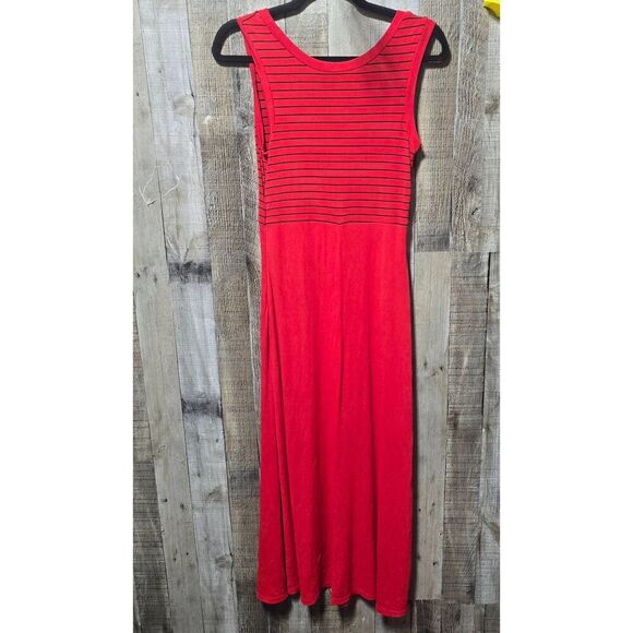 Joseph Ribkoff Vintage 90s Red Stripe Maxi Dress - Picture 2 of 4